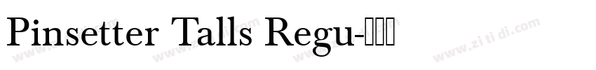 Pinsetter Talls Regu字体转换